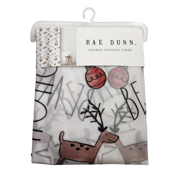 Rae Dunn Bath Rae Dunn Shower Curtain Liner With Christmas